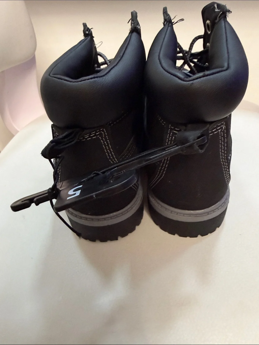 wonder nation Black Lace-Up Kids Ankle Boots